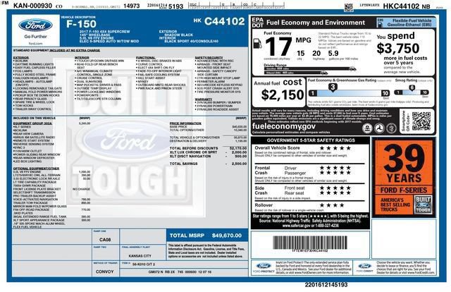 Certified 2017 Ford F150 XLT w/ Equipment Group 302A Luxury AWD/4WD image 7