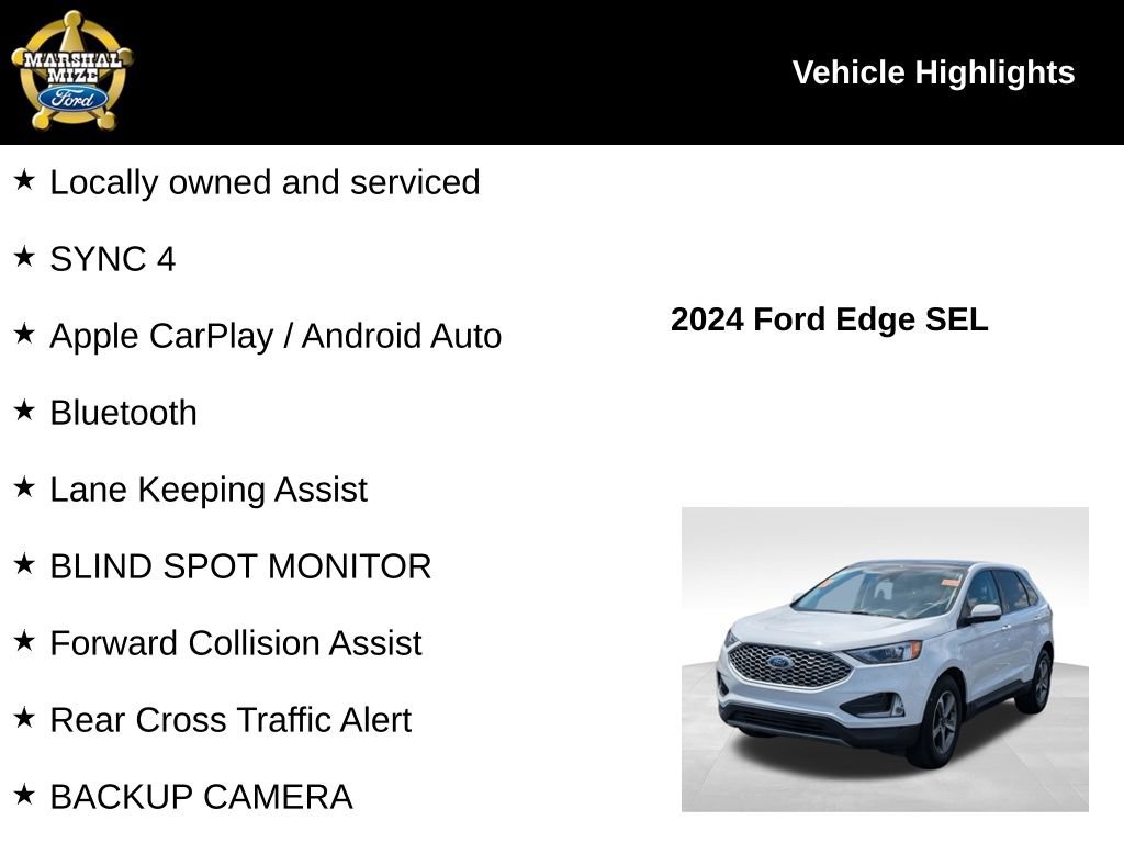 Certified 2024 Ford Edge SEL w/ Convenience Package AWD/4WD image 2