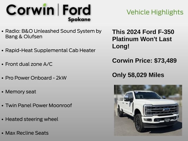 Certified 2024 Ford F350 Platinum AWD/4WD image 13