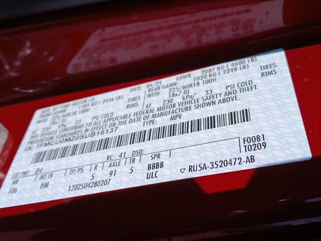 Certified 2025 Ford Escape ST-Line w/ Equipment Group 301A FWD image 18