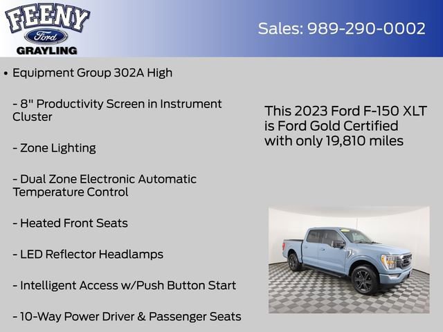 Certified 2023 Ford F150 XLT w/ Equipment Group 302A High image 13