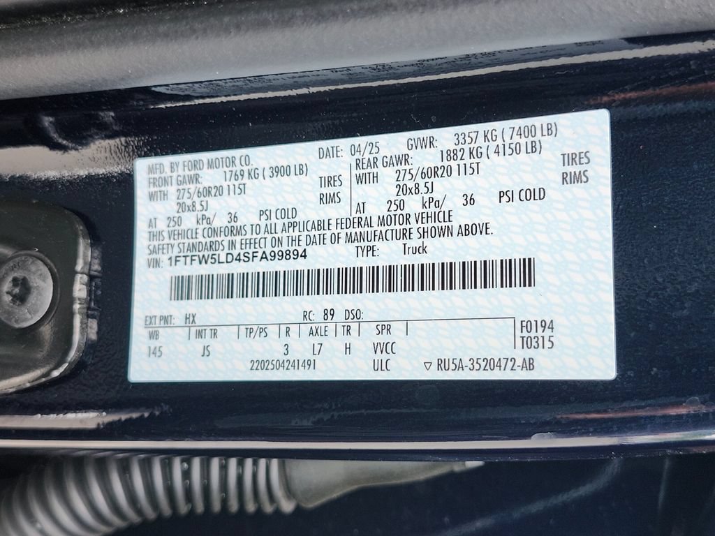 Certified 2025 Ford F150 Lariat w/ Equipment Group 501A Mid AWD/4WD image 33