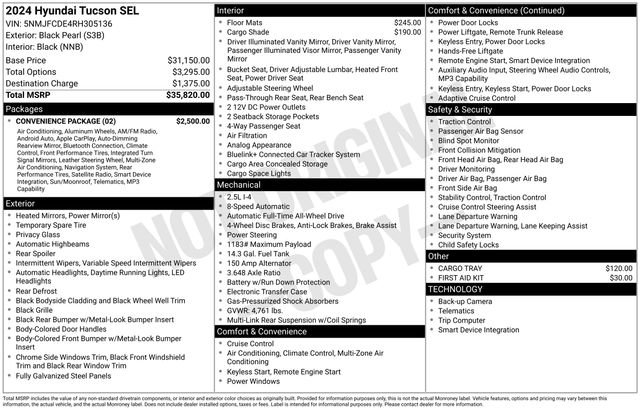 Used 2024 Hyundai Tucson SEL w/ Convenience Package AWD/4WD image 37