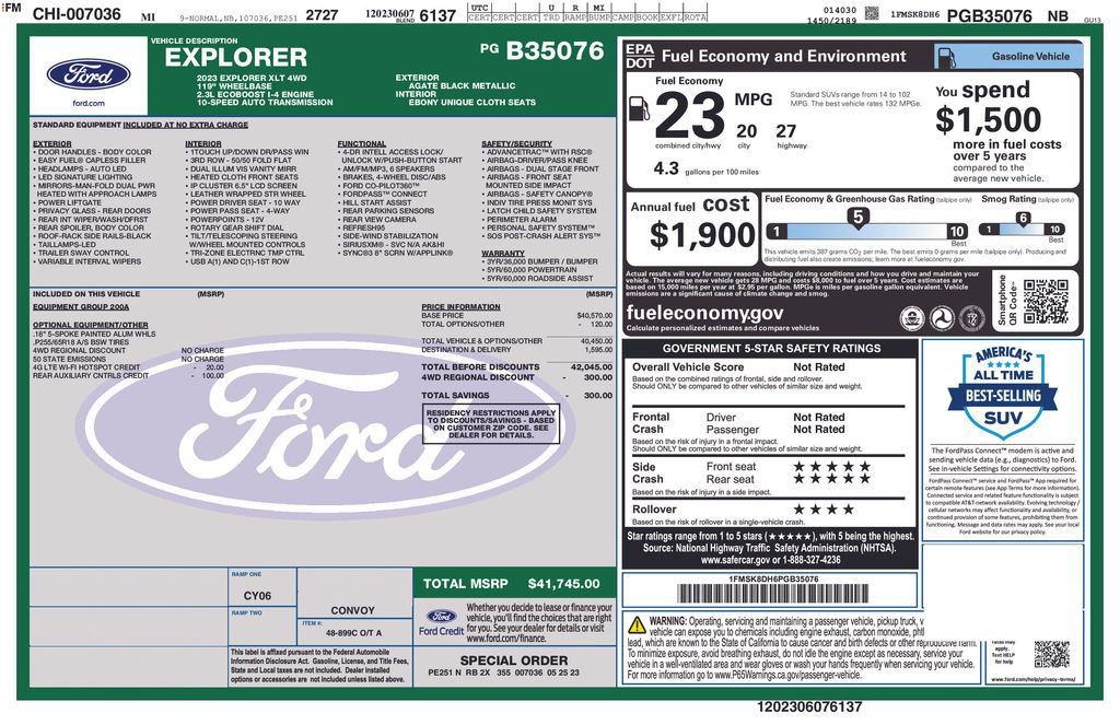 Certified 2023 Ford Explorer XLT AWD/4WD image 23