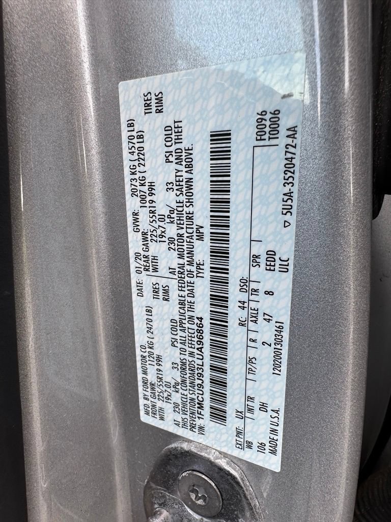 Certified 2020 Ford Escape Titanium AWD/4WD image 25
