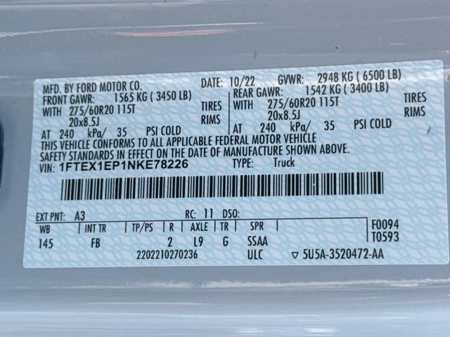 Certified 2022 Ford F150 XLT w/ Equipment Group 302A High AWD/4WD image 38
