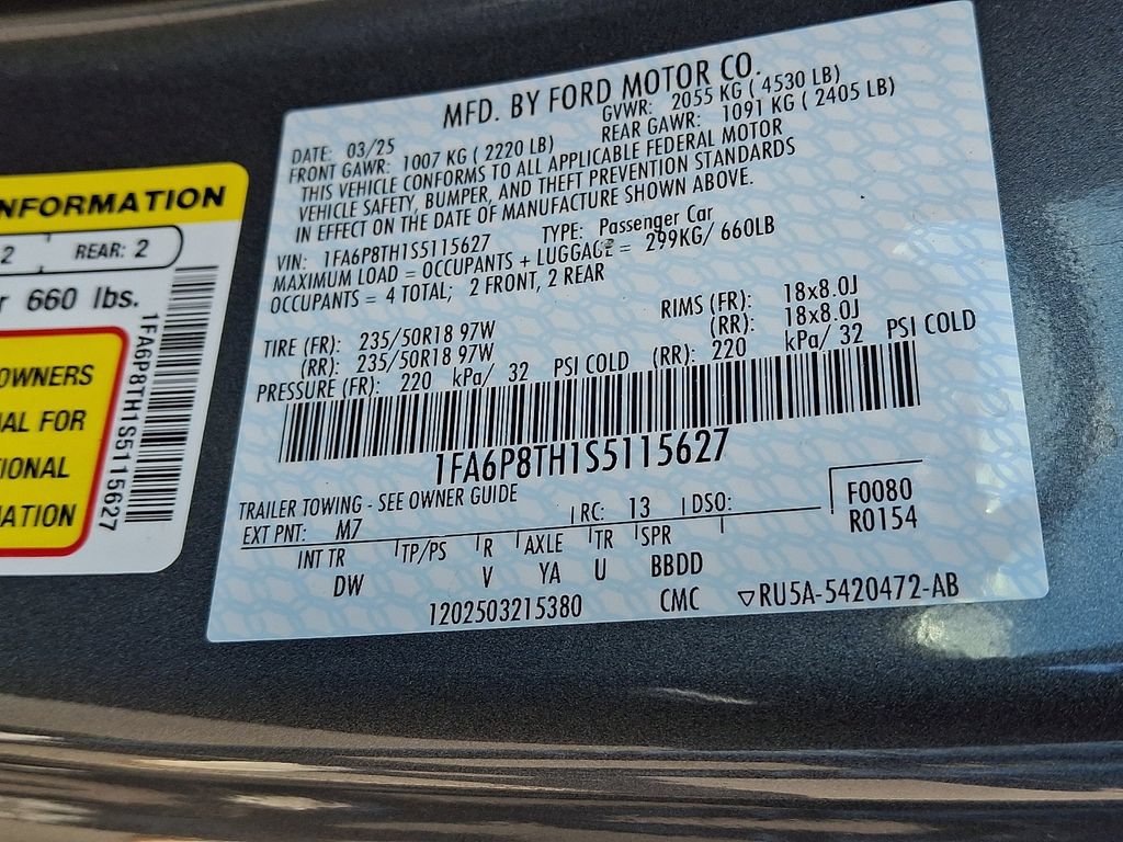 Certified 2025 Ford Mustang Coupe RWD image 27