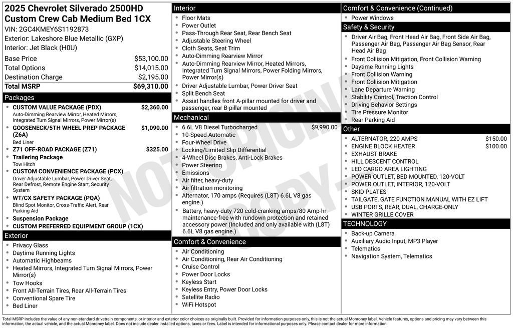 Used 2025 Chevrolet Silverado 2500 Custom w/ Custom Value Package image 10