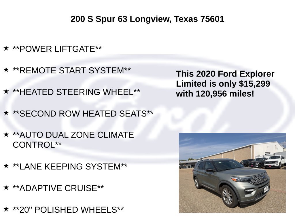 Certified 2020 Ford Explorer Limited RWD image 15