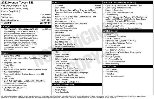 Used 2022 Hyundai Tucson SEL w/ Convenience + Premium Package image 32