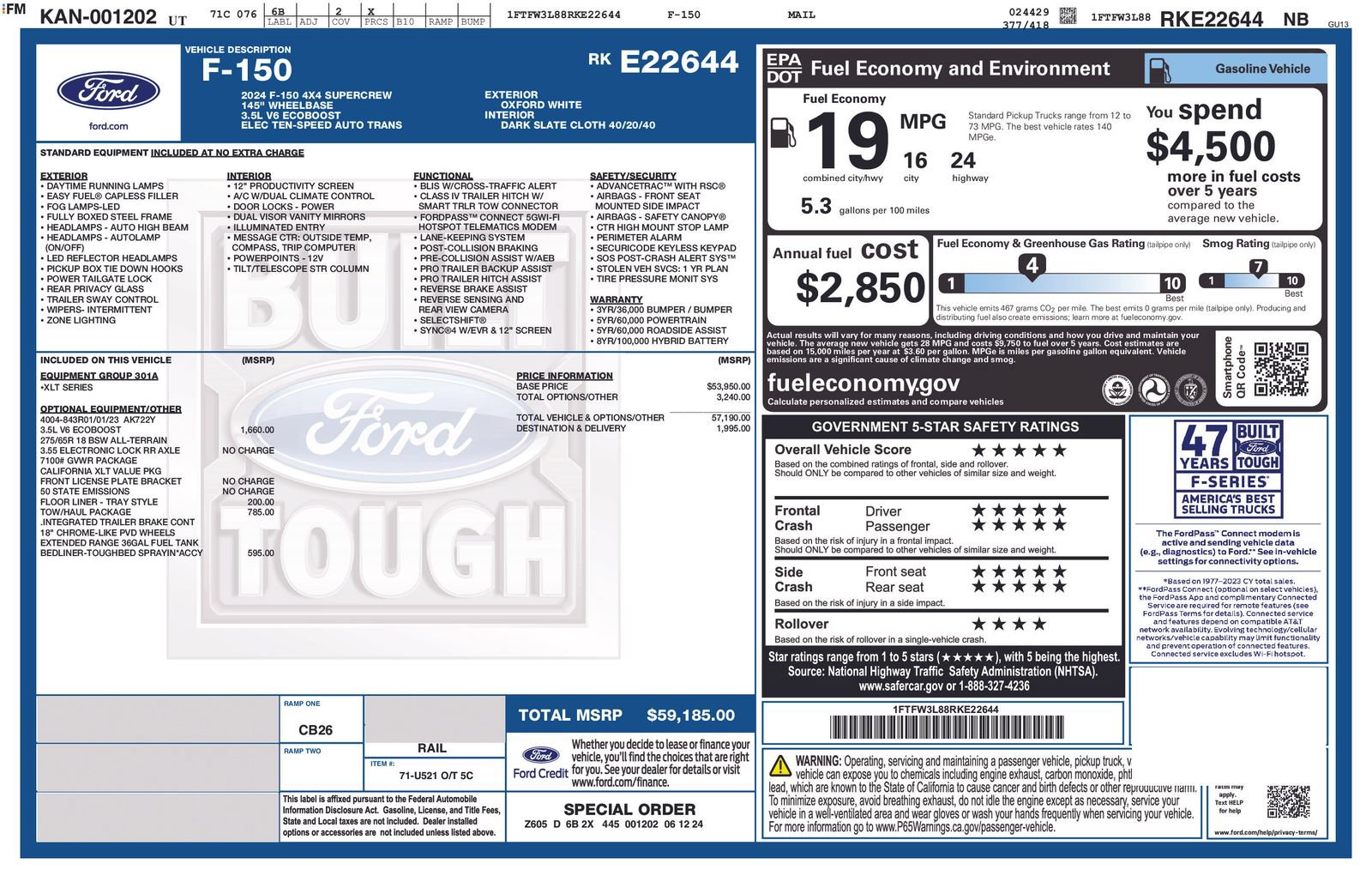Certified 2024 Ford F150 XLT w/ Tow/Haul Package AWD/4WD image 34