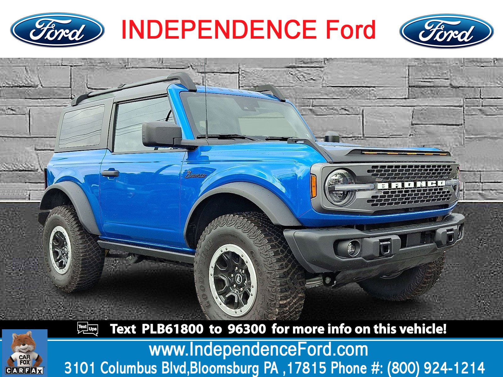 Certified 2023 Ford Bronco Badlands w/ Sasquatch Package image 1