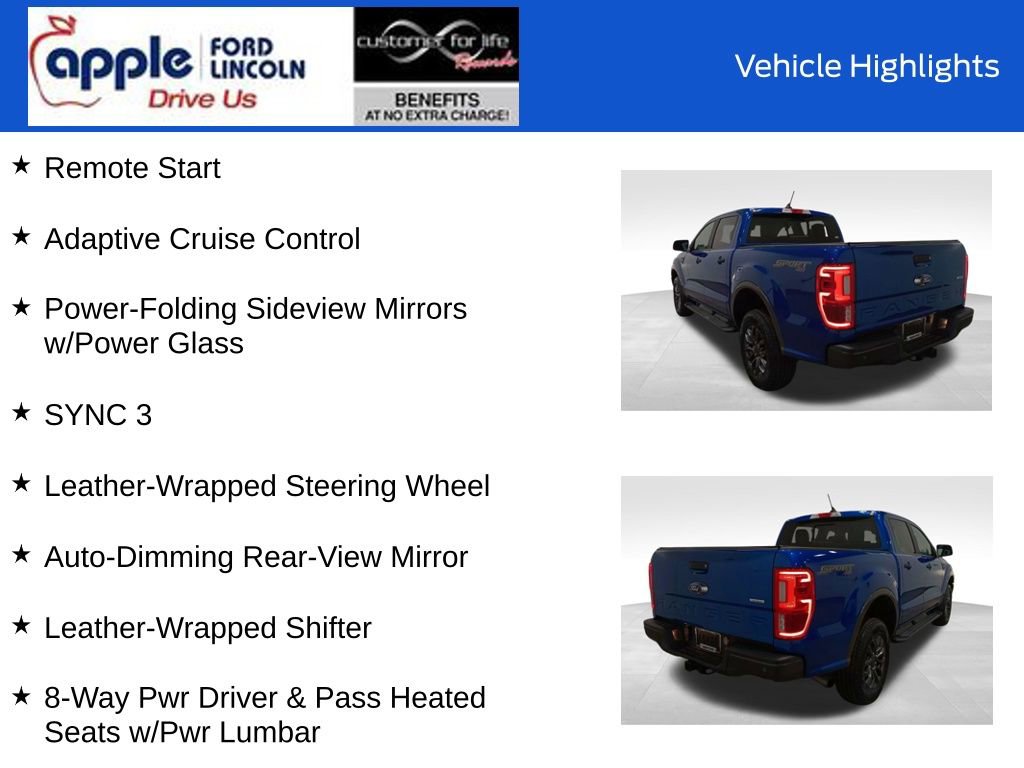 Certified 2019 Ford Ranger XLT w/ Equipment Group 302A Luxury image 13