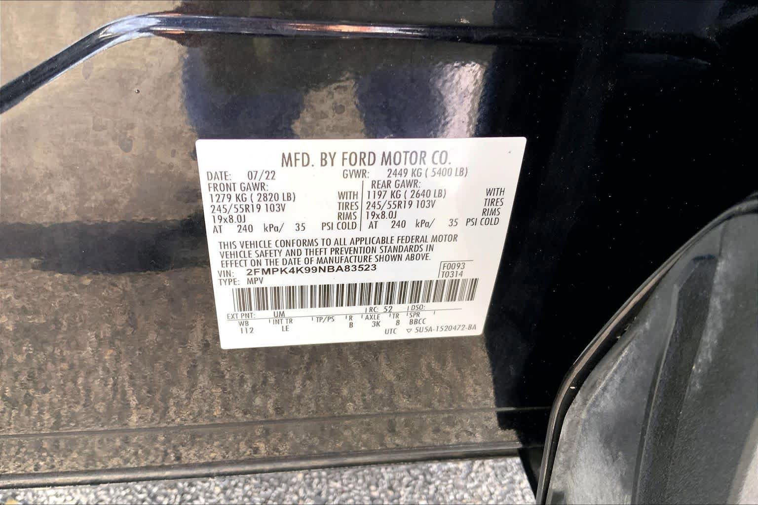 Certified 2022 Ford Edge Titanium AWD/4WD image 33