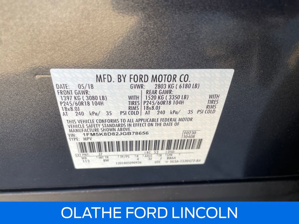 Certified 2018 Ford Explorer XLT w/ Equipment Group 202A image 31