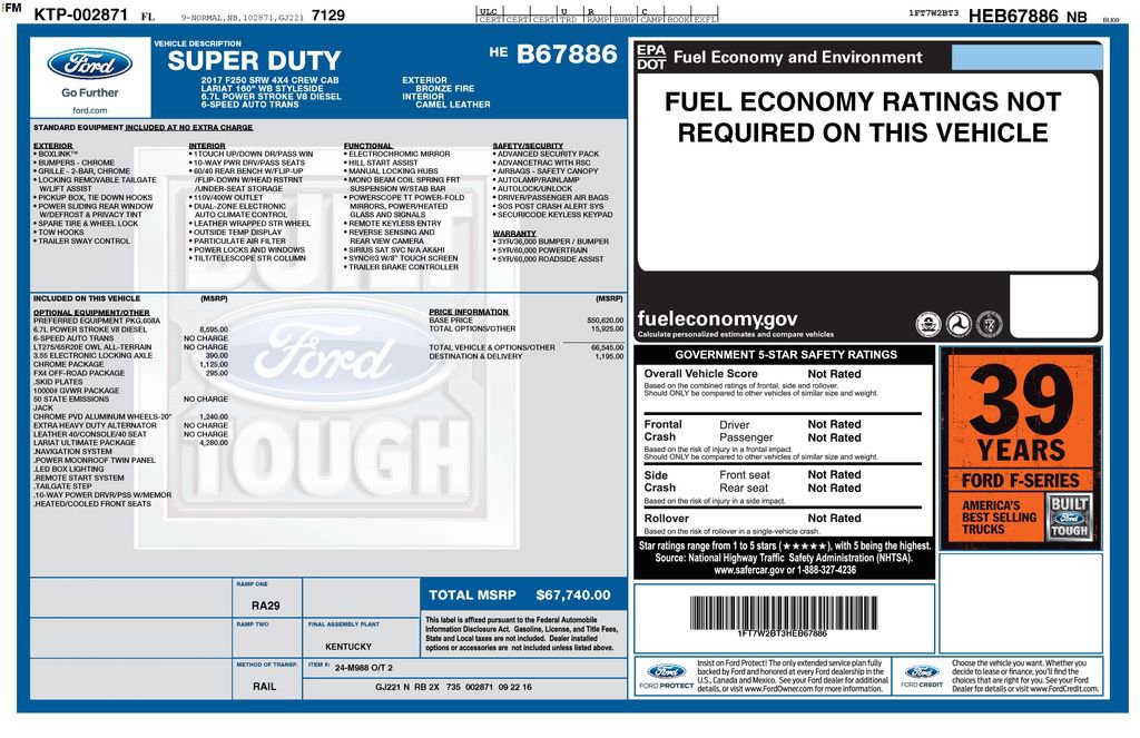 Certified 2017 Ford F250 Lariat w/ Lariat Ultimate Package image 2