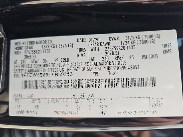 Certified 2020 Ford F150 Platinum AWD/4WD image 33