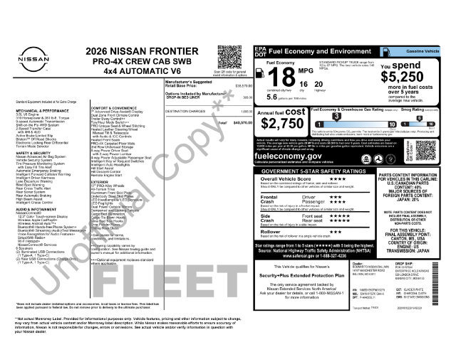 Used 2026 Nissan Frontier PRO-4X AWD/4WD image 33