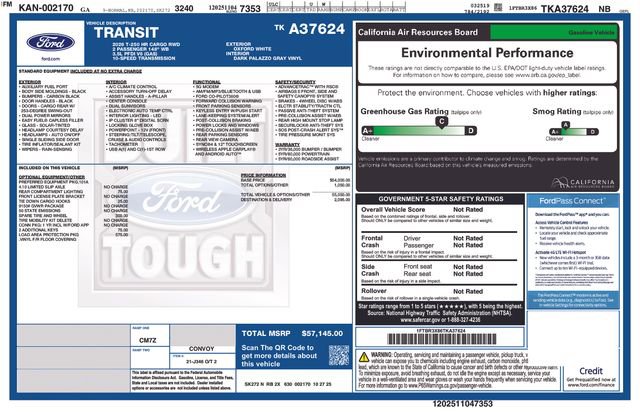 Certified 2026 Ford Transit 250 148 High Roof Extended w/ Load Area Protection Package RWD image 38
