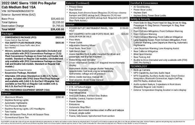 Used 2022 GMC Sierra 1500 Pro w/ Convenience Package RWD image 23