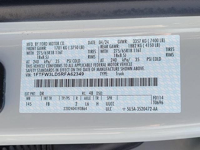 Certified 2024 Ford F150 XLT w/ Equipment Group 302A MID AWD/4WD image 18