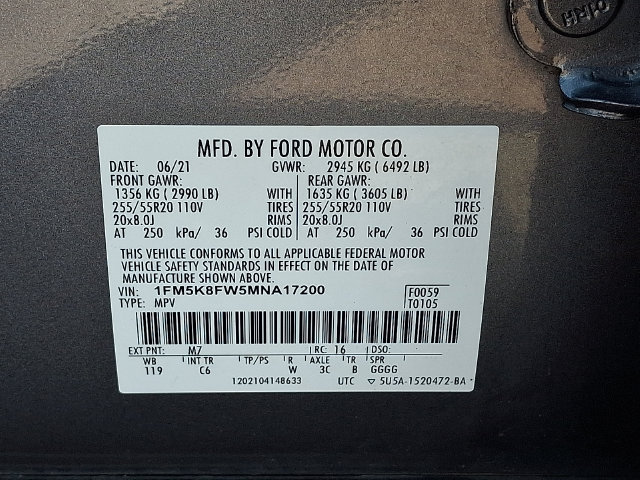 Certified 2021 Ford Explorer Limited w/ Hybrid Equipment Group 310A AWD/4WD image 27