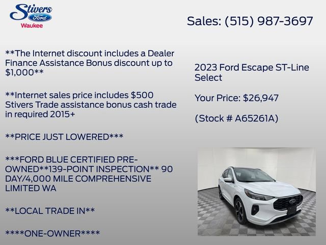 Certified 2023 Ford Escape ST-Line Select w/ Tech Pack #2 image 21