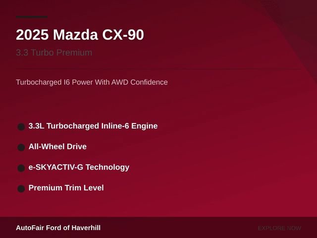 Used 2025 MAZDA CX-90 3.3 Turbo w/ Premium Sport Pkg AWD/4WD image 5