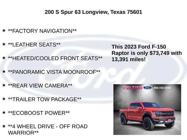Certified 2023 Ford F150 Raptor image 8