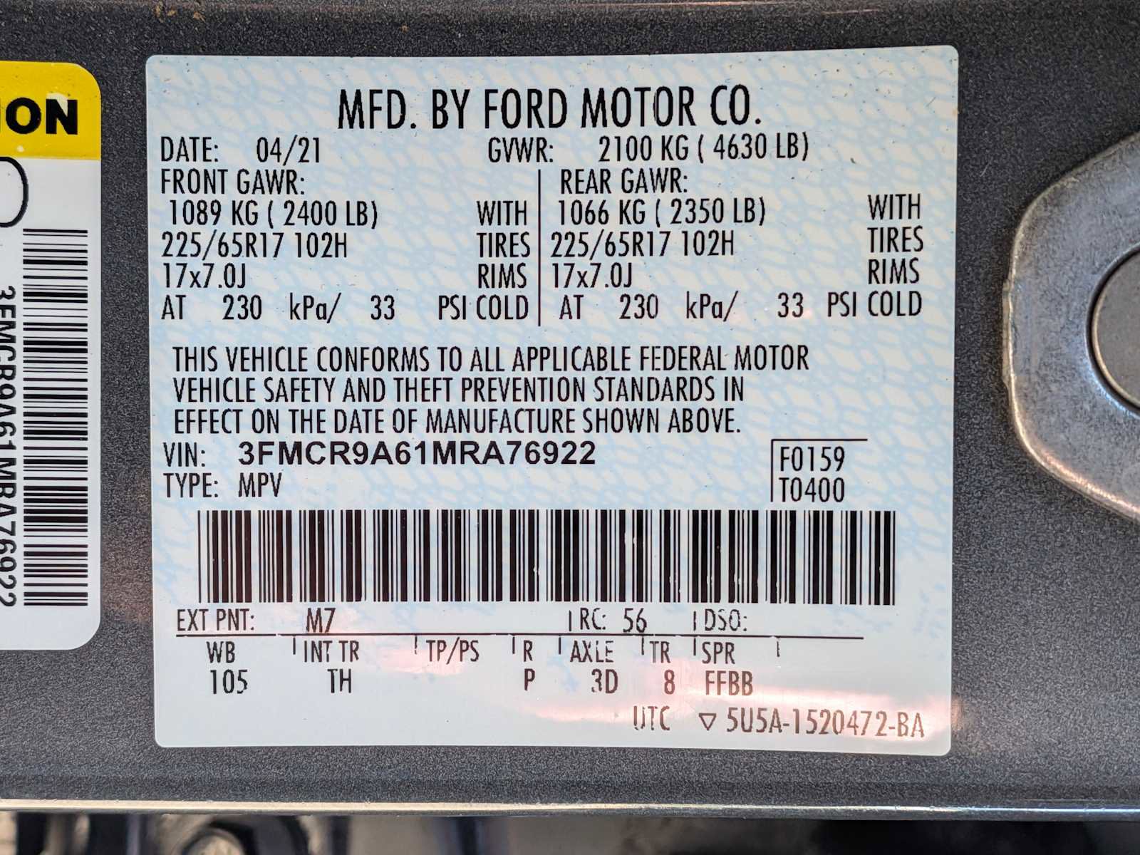 Certified 2021 Ford Bronco Sport AWD/4WD image 28