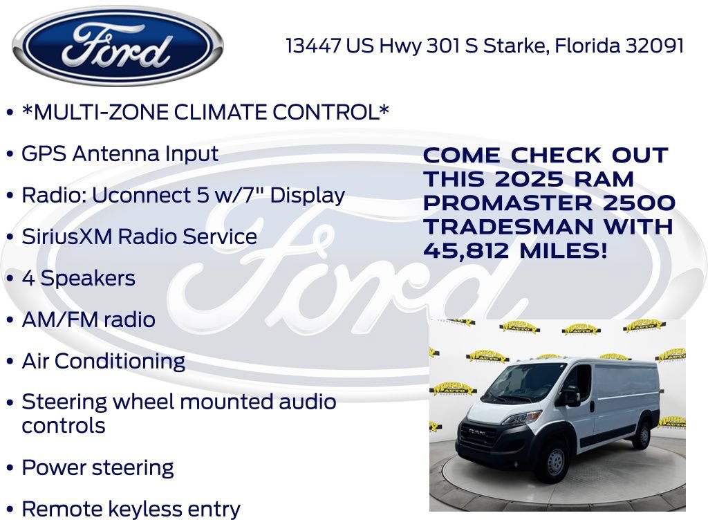 Used 2025 RAM ProMaster 2500 w/ Convenience Group FWD image 17