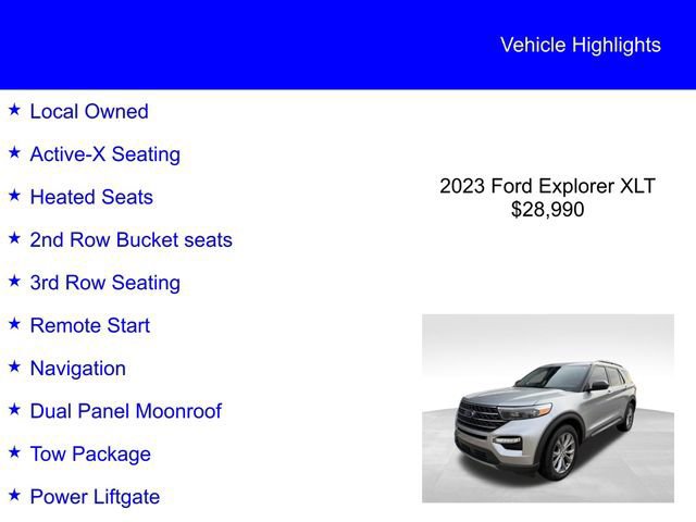 Certified 2023 Ford Explorer XLT w/ Equipment Group 202A image 2