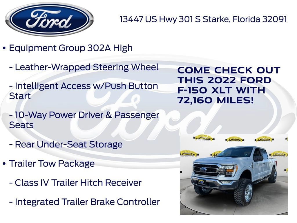 Certified 2022 Ford F150 XLT w/ Equipment Group 302A High image 27