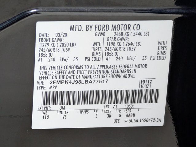 Certified 2020 Ford Edge SEL AWD/4WD image 23