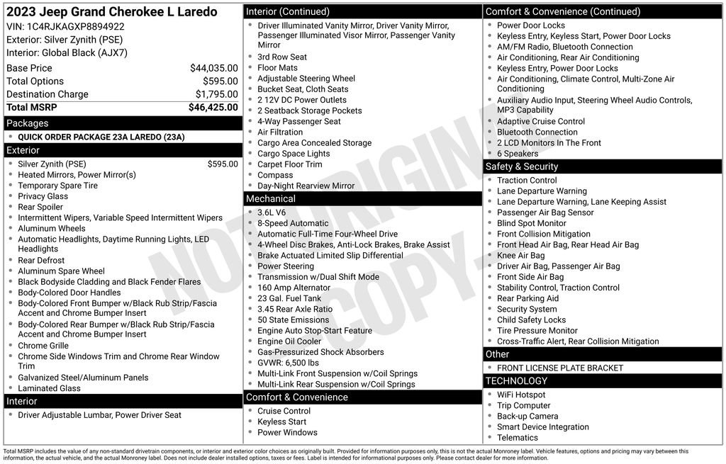 Used 2023 Jeep Grand Cherokee L Laredo image 5