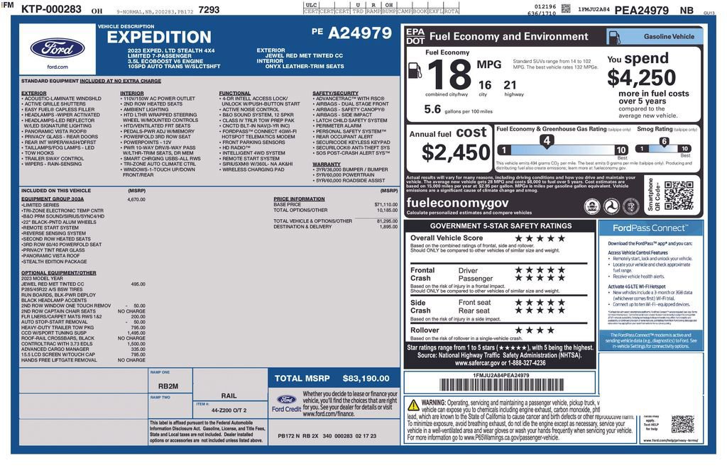 Certified 2023 Ford Expedition Limited AWD/4WD image 36