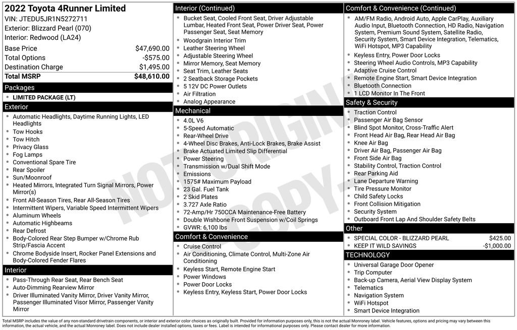 Used 2022 Toyota 4Runner Limited RWD image 27