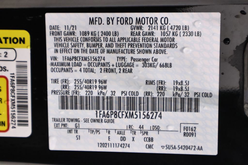 Certified 2021 Ford Mustang GT Premium w/ Equipment Group 401A image 37