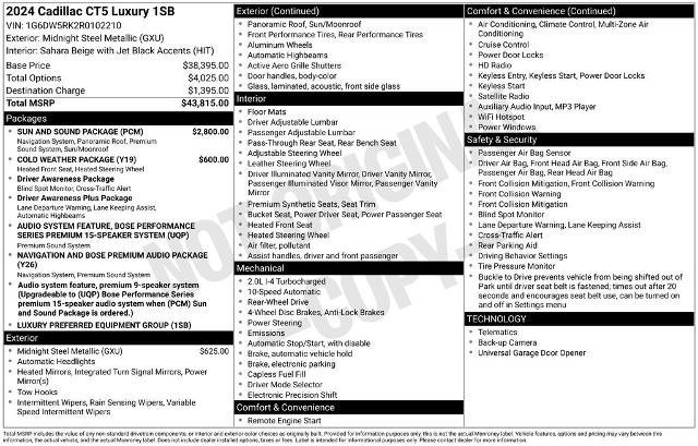 Used 2024 Cadillac CT5 Luxury w/ Sun And Sound Package image 8