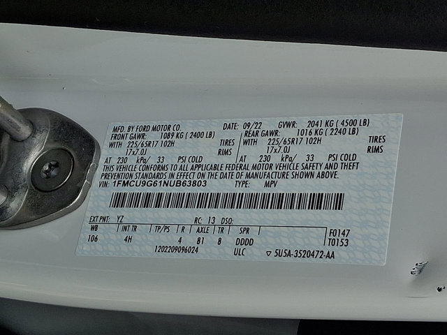 Certified 2022 Ford Escape SE w/ Convenience Package image 32