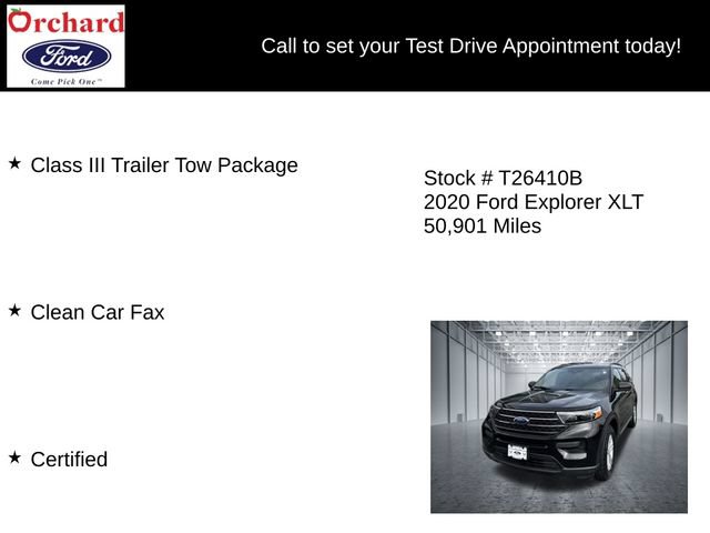 Certified 2020 Ford Explorer XLT w/ Class III Trailer Tow Package AWD/4WD image 7