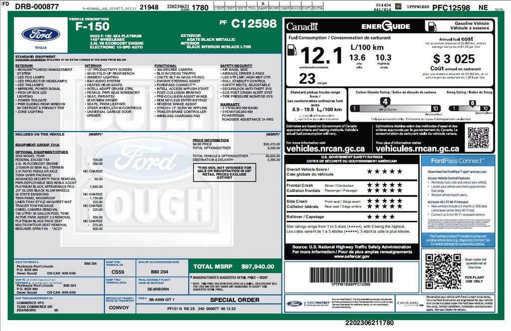 Certified 2023 Ford F150 Platinum AWD/4WD image 6