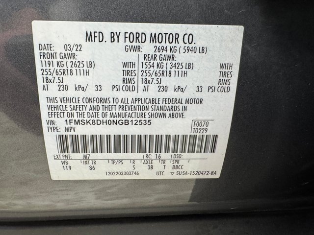 Certified 2022 Ford Explorer XLT image 30