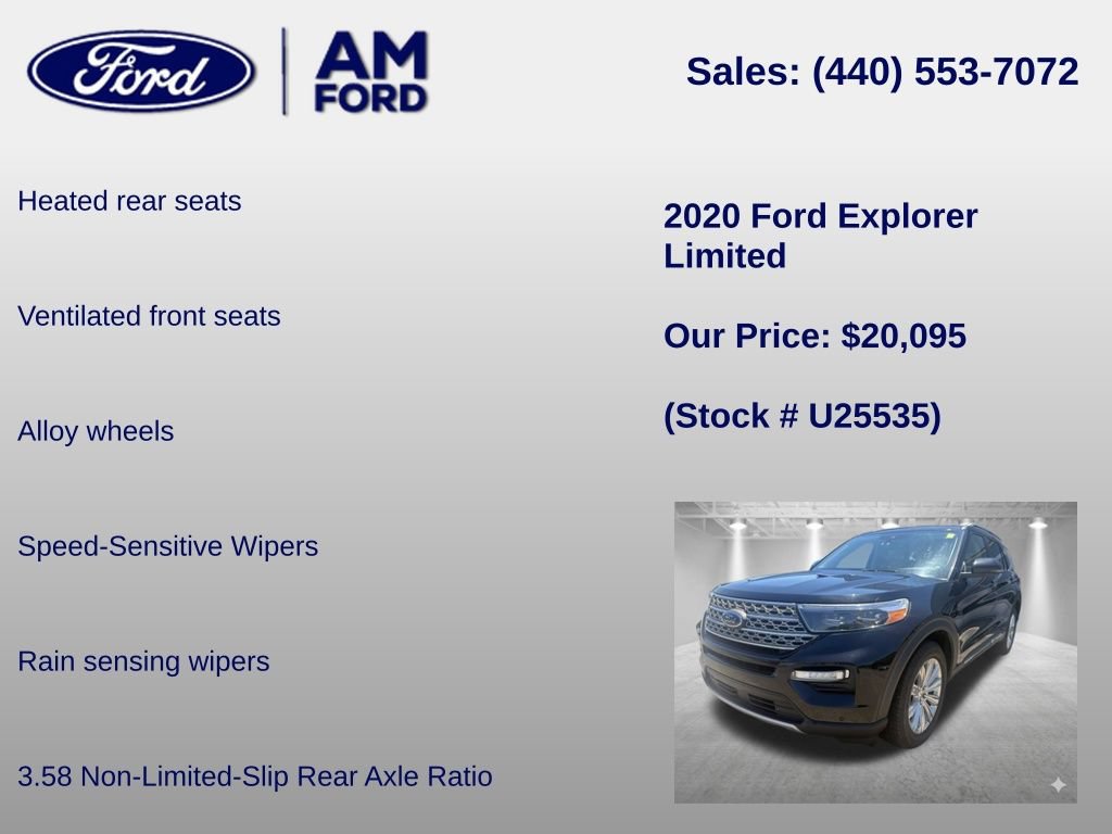 Certified 2020 Ford Explorer Limited w/ Class III Trailer Tow Package AWD/4WD image 30