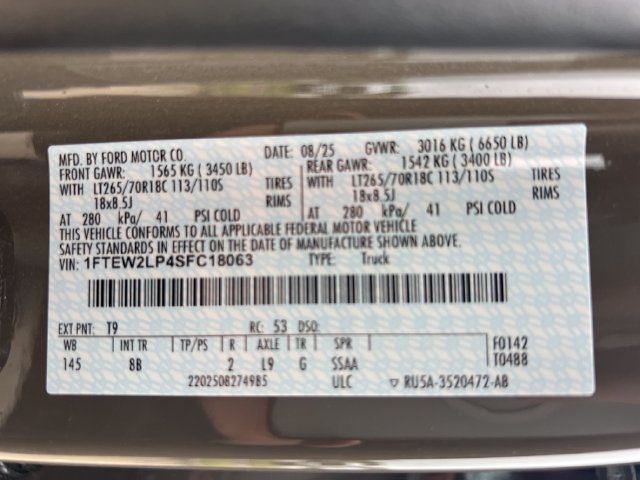 Certified 2025 Ford F150 STX w/ Equipment Group 201A FX4 AWD/4WD image 36