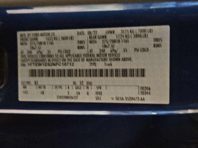Certified 2022 Ford F150 Tremor w/ Equipment Group 401A Mid AWD/4WD image 20