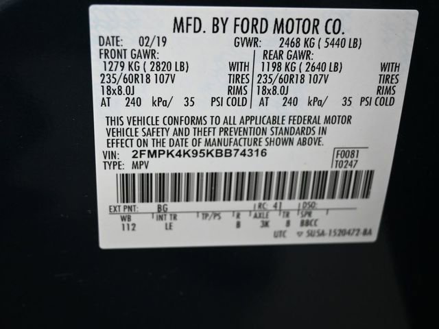 Certified 2019 Ford Edge Titanium w/ Cold Weather Package AWD/4WD image 32