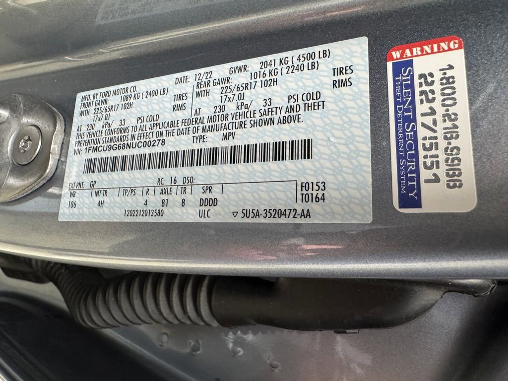 Certified 2022 Ford Escape SE w/ Convenience Package image 33