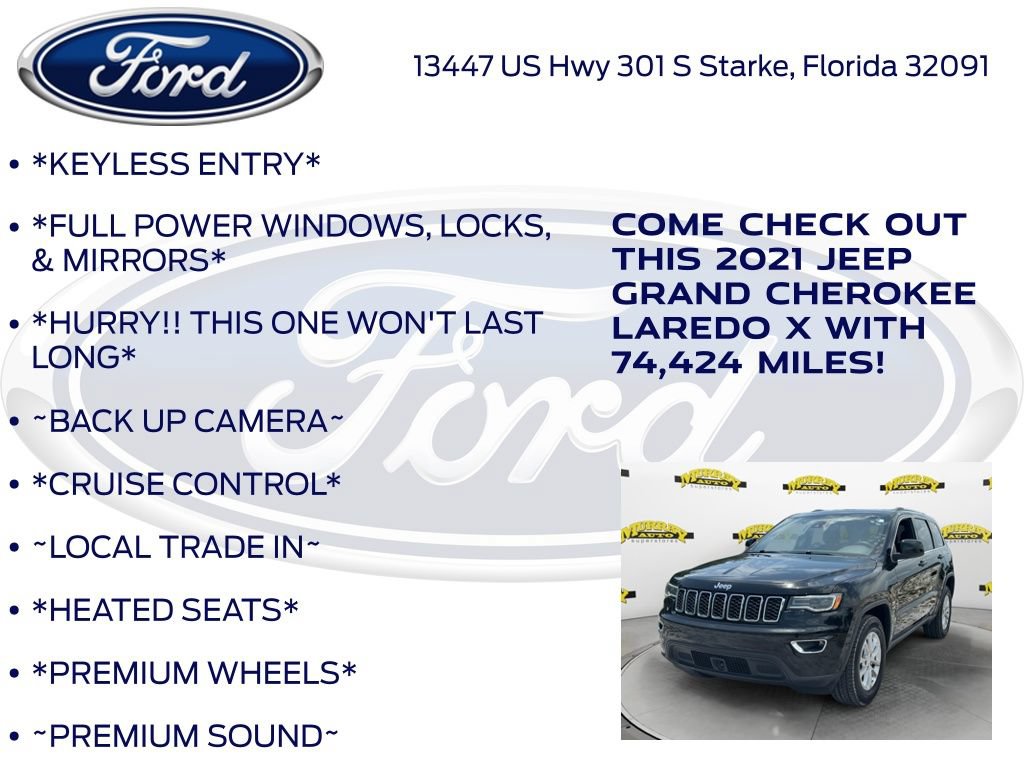 Used 2021 Jeep Grand Cherokee Laredo X AWD/4WD image 12