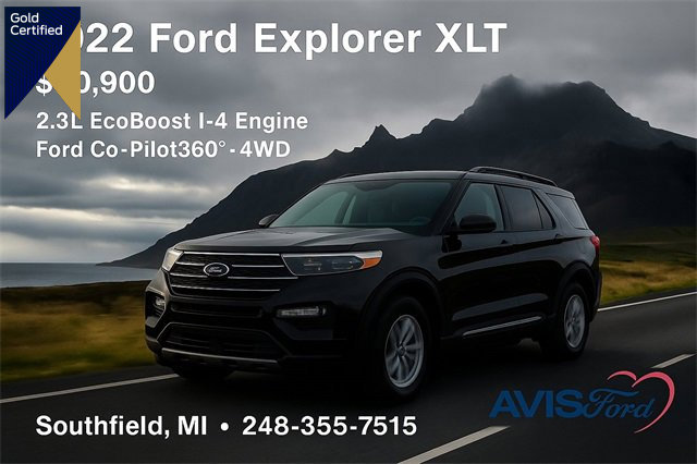 Certified 2022 Ford Explorer XLT w/ Equipment Group 202A image 1